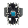 Aaron Anderson, Ring, Tufa Cast, Kingman Turquoise, Navajo Handmade, 11 ¼