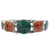 Lyanne Goodluck, Row Bracelet, Turquoise, Spiny Oyster Shell, Navajo Made, 7"