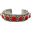 Donovan Cadman, Bracelet, Mediterranean Coral, Stamping, Navajo Handmade, 7"