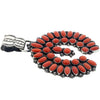 Freddie Maloney, Pendant, Mediterranean Coral, Cluster Naja, Navajo Made, 4"