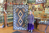 Alice Whitewater, Two Grey Hill Rug, Navajo Handwoven, 47.5 in x 79 in