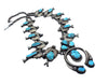 Navajo Handmade Squash Blossom Necklace, Circa 1960s, Ramone Platero