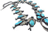 Navajo Handmade Squash Blossom Necklace, Circa 1960s, Ramone Platero