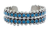 Vincent Shirley, Bracelet, Two Row, Sleeping Beauty Turquoise, Navajo, 6 7/16"