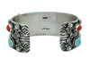 Bo Reeves, Bracelet, Turquoise, Mediterranean Coral, Stamping, Navajo Made, 7