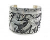 Berra Tawahongya, Eagle Dancer Hopi Cuff, Overlay Sterling Silver, Signed