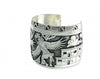 Berra Tawahongya, Eagle Dancer Hopi Cuff, Overlay Sterling Silver, Signed