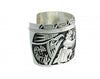 Berra Tawahongya, Eagle Dancer Hopi Cuff, Overlay Sterling Silver, Signed