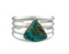 Darryl Dean Begay, Pilot Mountain Turquoise, Sterling Tufa Cuff 6 1/2"