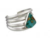 Darryl Dean Begay, Pilot Mountain Turquoise, Sterling Tufa Cuff 6 1/2"