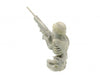 Zuni Skeleton with Gun Carving in Deer Antler, Signed(EN)